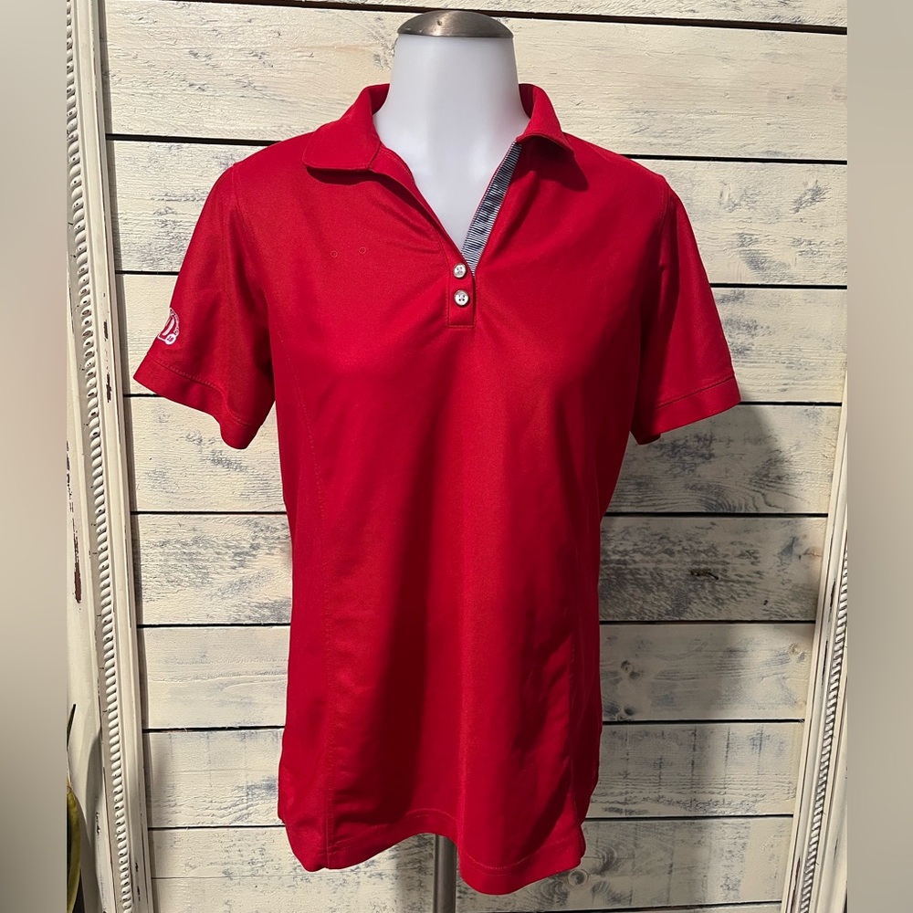 Chick Fil A Women’s Employee Red Collard Shirt Top Size Medium